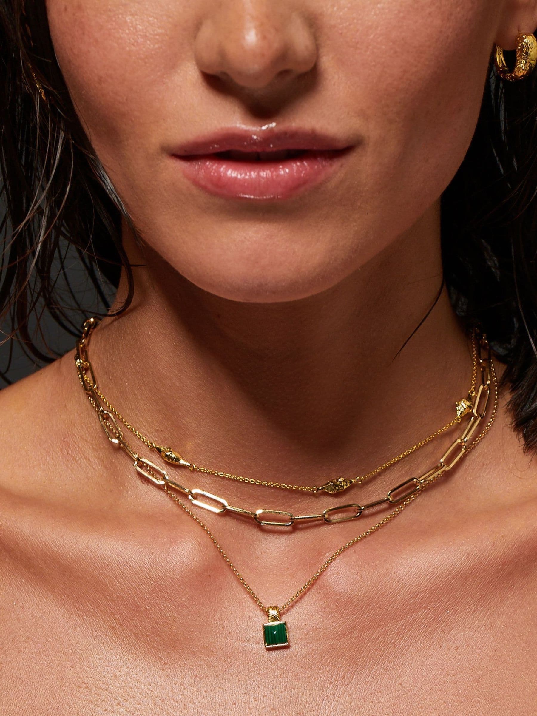 Hot Diamonds gold tone necklace with diamond 40-45cm - British product