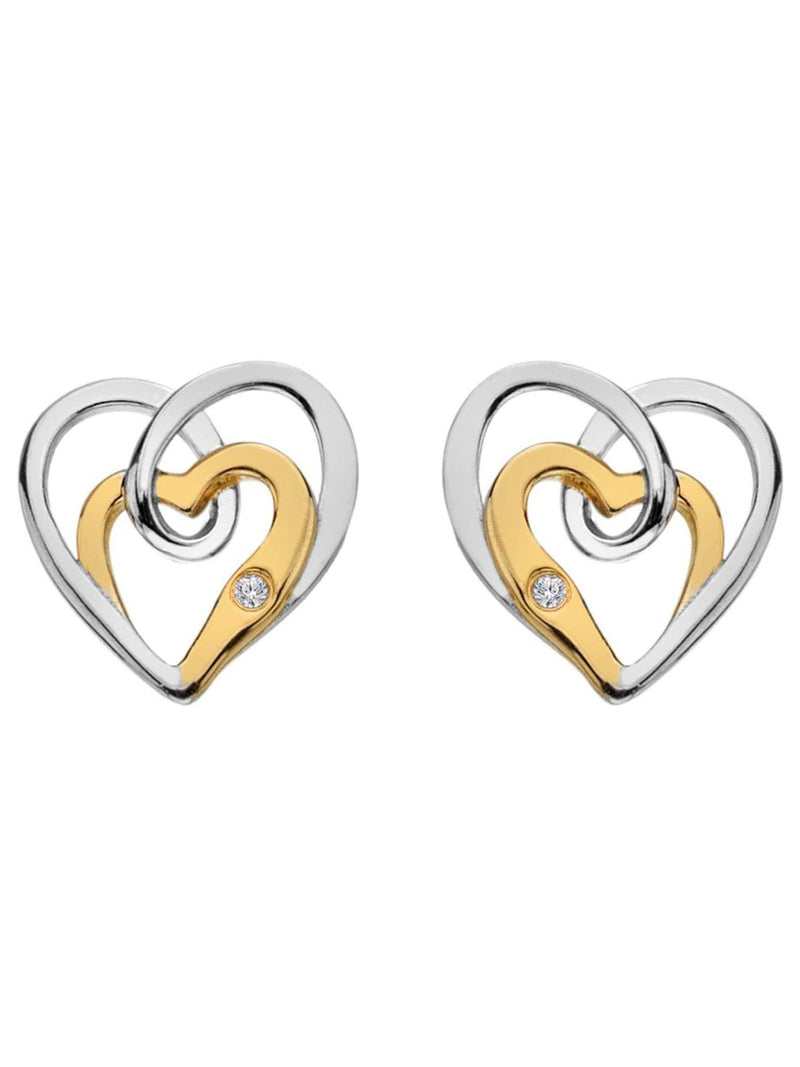 Hot Diamonds open heart earrings 925 sterling silver 10mm - British product