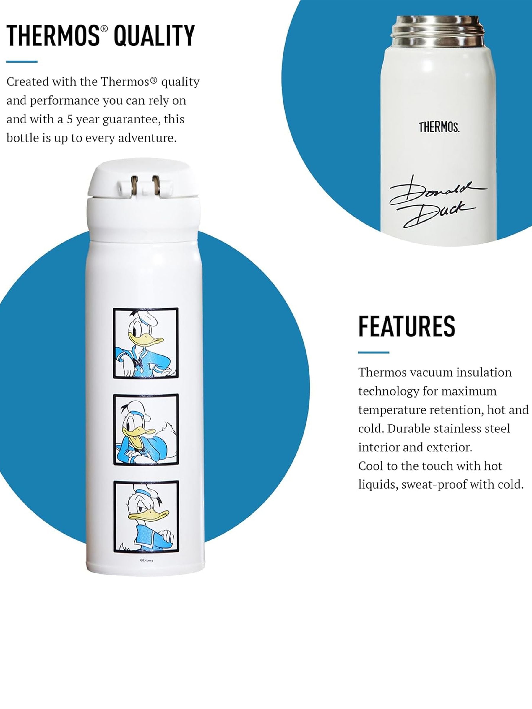 Thermos flask Donald Duck signature 470ml - British product