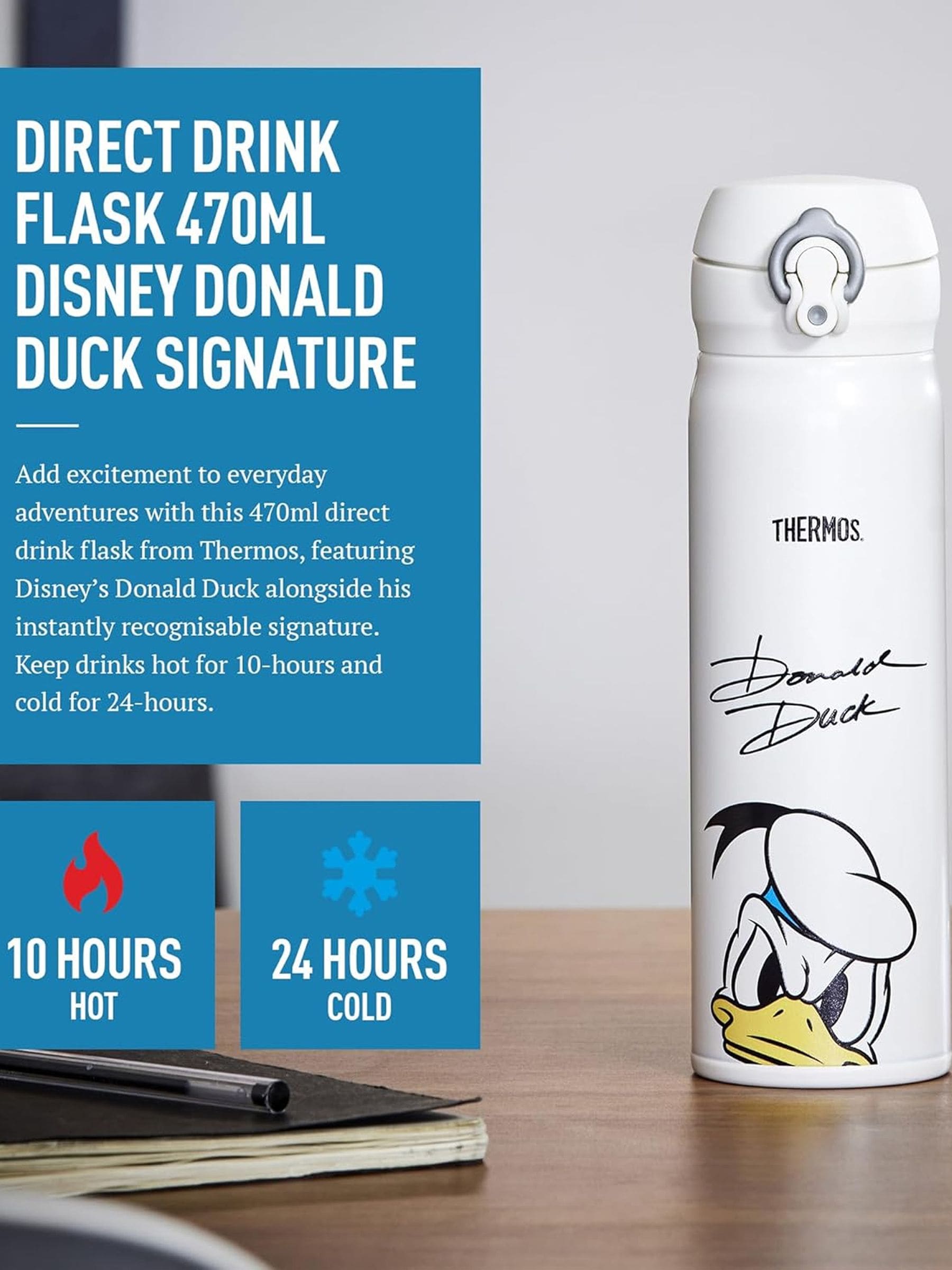 Thermos flask Donald Duck signature 470ml - British product
