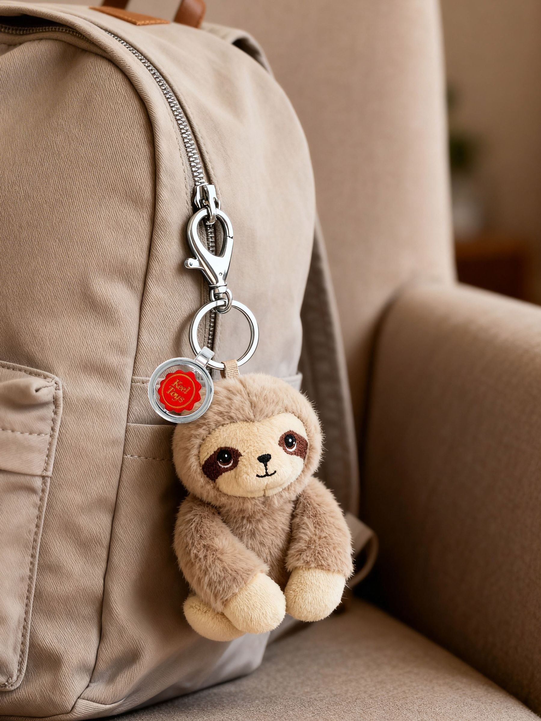Keel Toys Giraffe Hamish Highland Cow Soft Toy Bag Charm 12cm