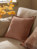 Orange 50 x 50cm Burford Flange Edge Cushion