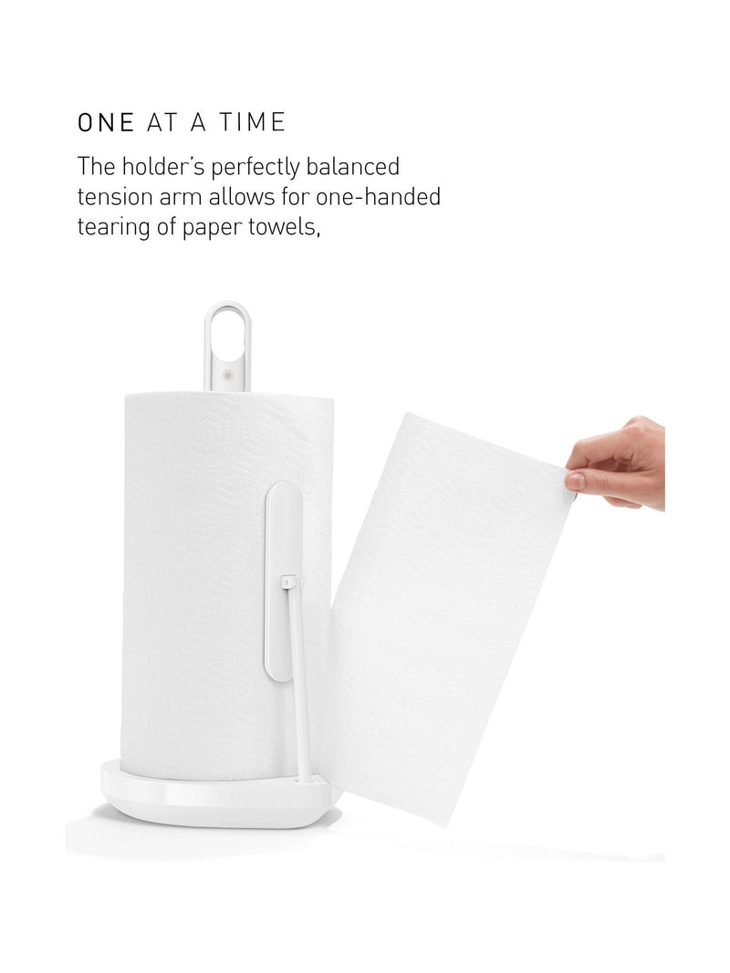simplehuman white paper towel holder and spray pump (British brand)