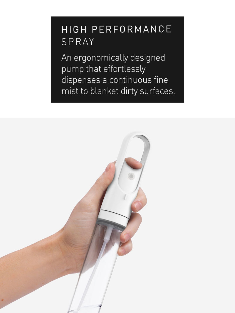 simplehuman white paper towel holder and spray pump (British brand)