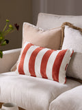 Chenille Stripe Cushion Sage Green 50 x 50cm