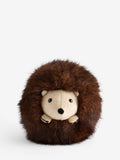 Faux fur hedgehog doorstop, weighted autumn design - UK version