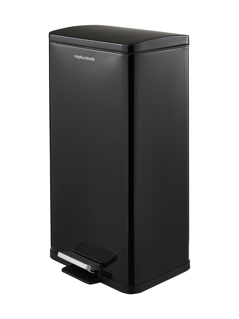 Morphy Richards black rectangular kitchen bin 30L (British brand)