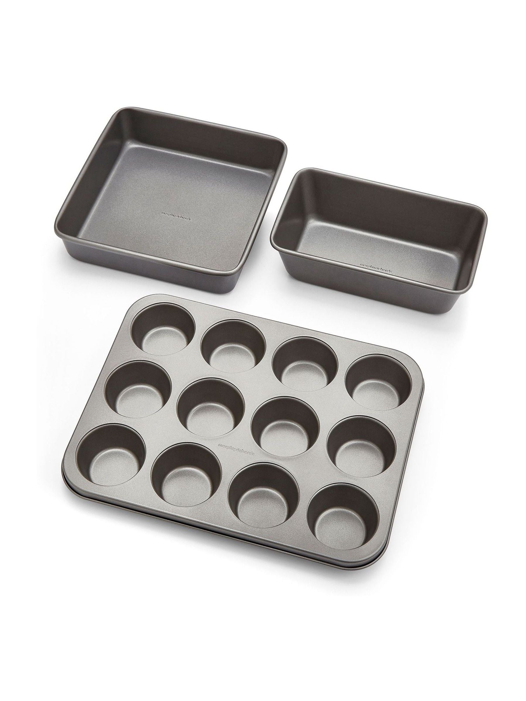 Morphy Richards baking tin set with muffin, cake, and loaf tins - British product