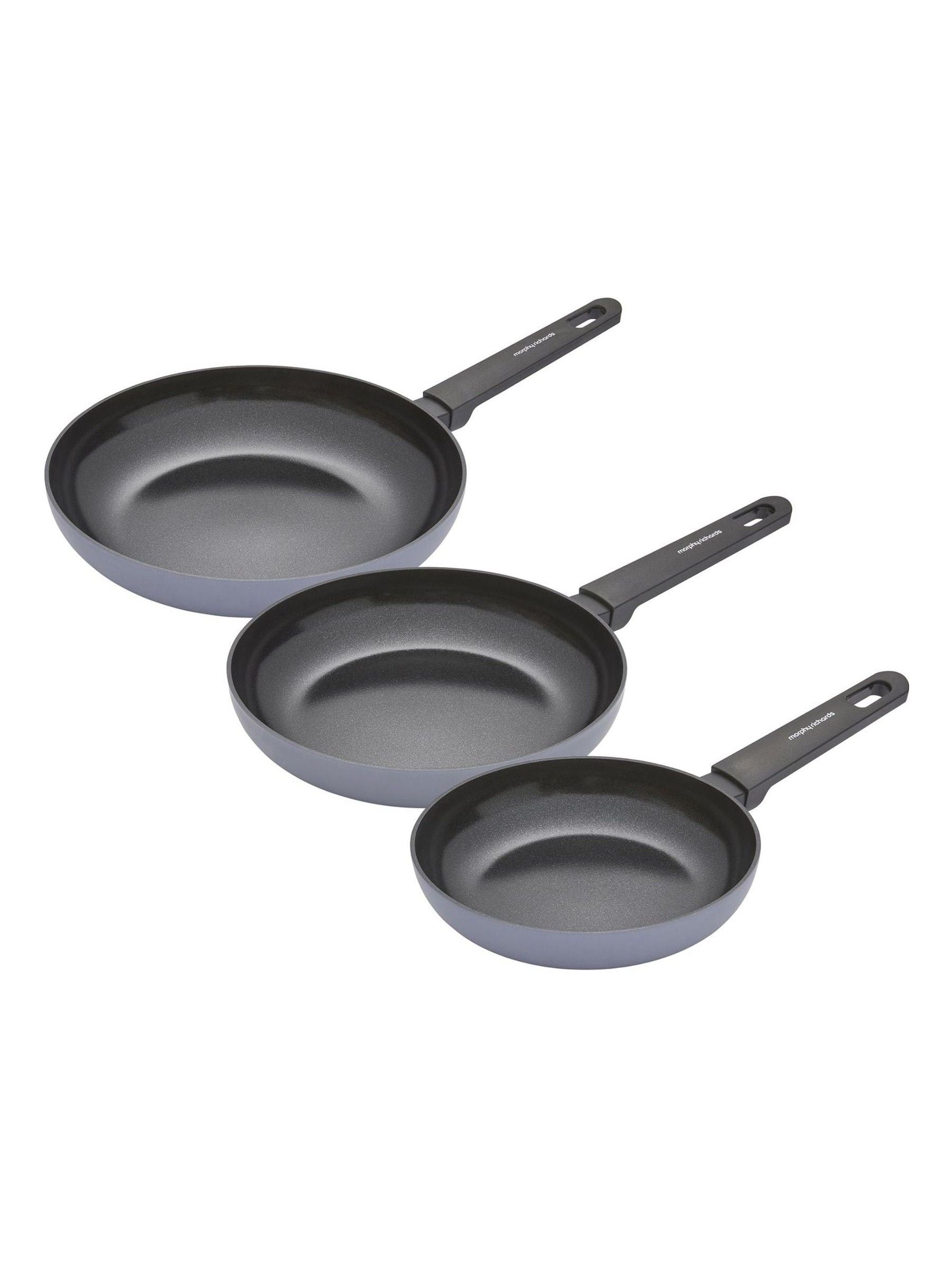 Morphy Richards Grey Aluminium Frying Pan Bundle