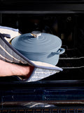 Morphy Richards blue cast aluminium casserole dish 24cm, imported from the UK