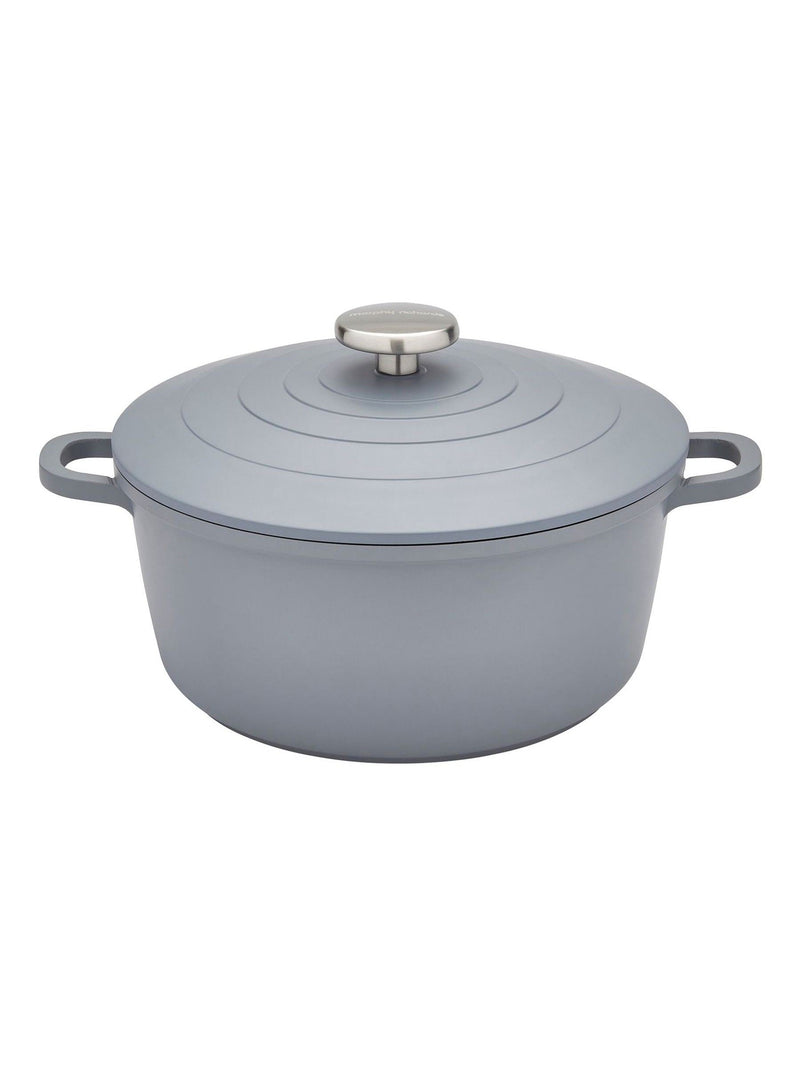 Morphy Richards Blue Cast Aluminium Casserole Dish 24cm