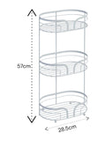 Showerdrape Dante floor and shower caddy set (British brand)