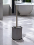 Showerdrape bathroom storage set floor caddy and toilet brush Matt Black, UK version