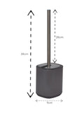 Showerdrape bathroom storage set floor caddy and toilet brush Matt Black, UK version
