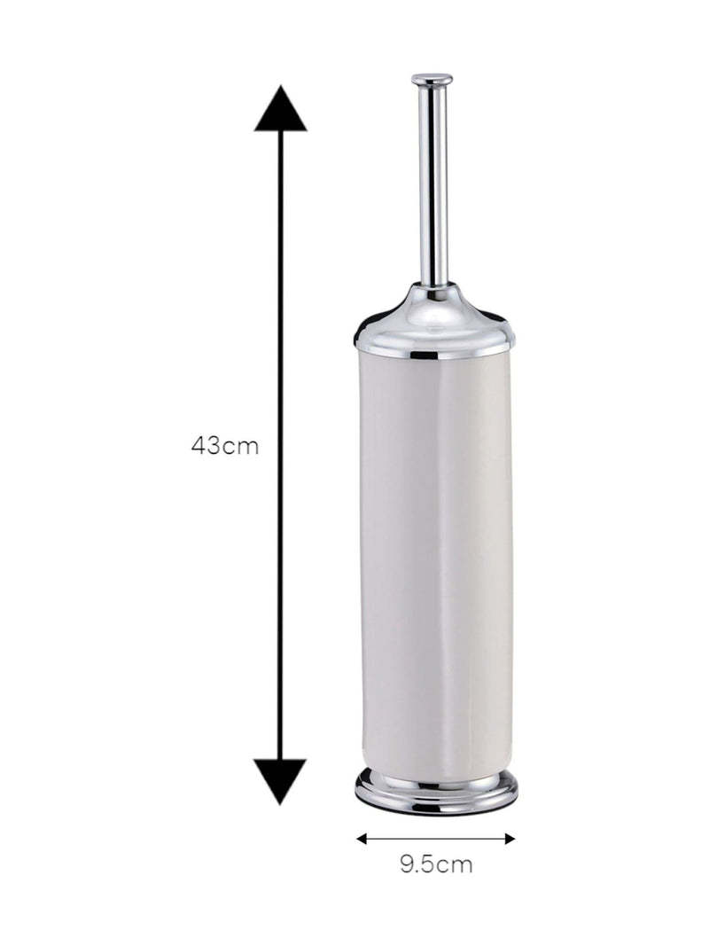 Showerdrape White Opera toilet set chrome and white ceramic, UK version