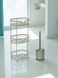 Showerdrape Grey Dante Floor Caddy and Toilet Brush Set