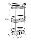 Showerdrape Black Dante floor and shower caddy set, imported from the UK