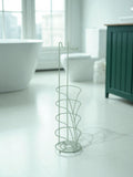 Showerdrape Sage Green Vertu Toilet Roll & Spare Holder & Over Dook Hook Set
