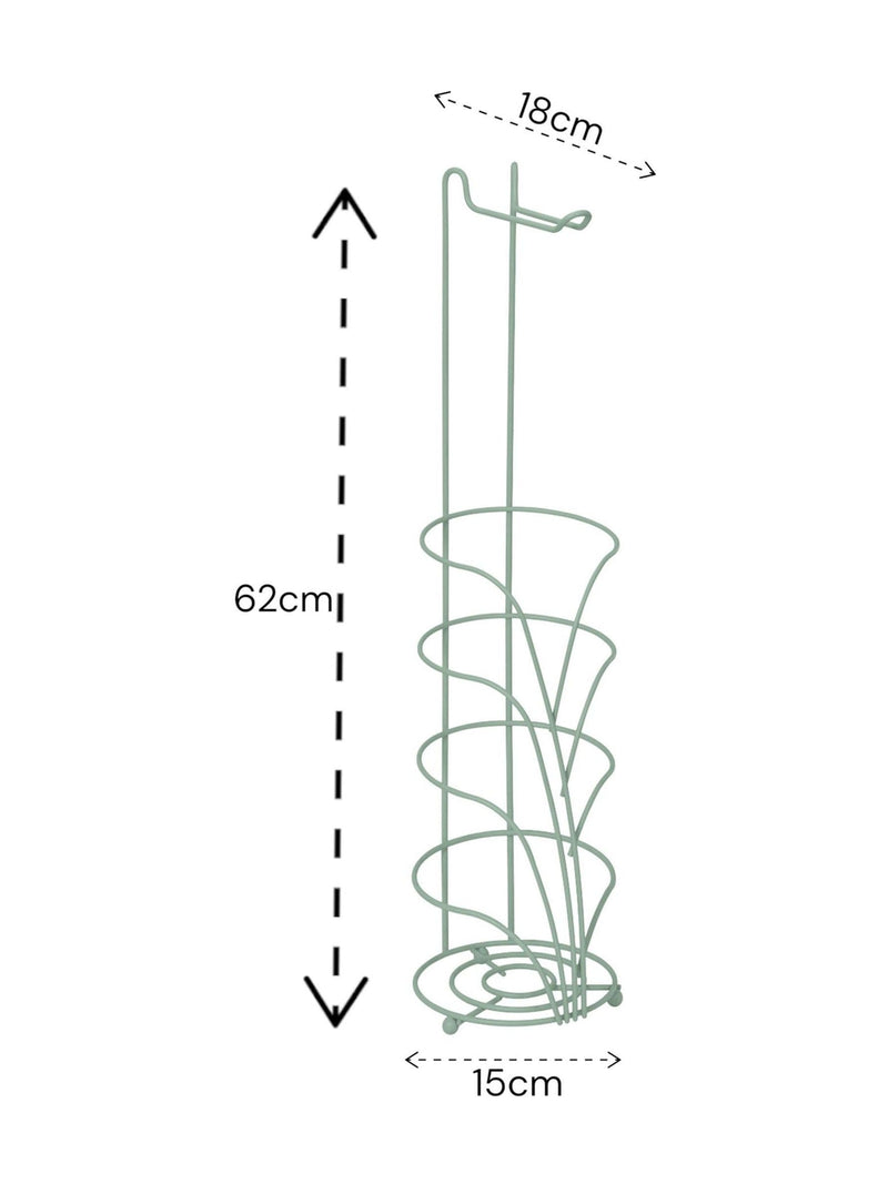 Showerdrape Sage Green Vertu Toilet Roll & Spare Holder & Over Dook Hook Set