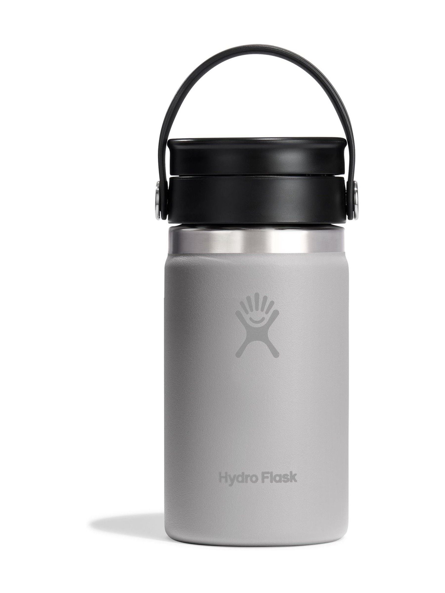 Hydro Flask black 12oz Flex Sip Lid bottle, imported from the UK