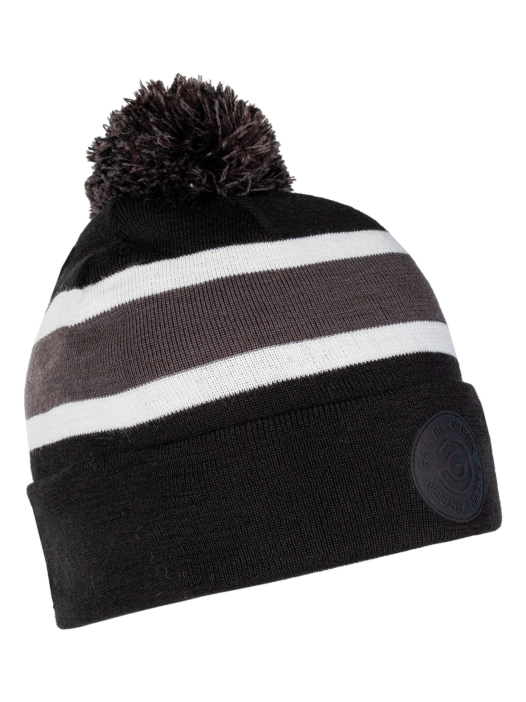 Galvin Green black knitted beanie hat, UK version