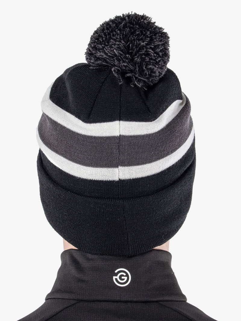 Galvin Green black knitted beanie hat, UK version