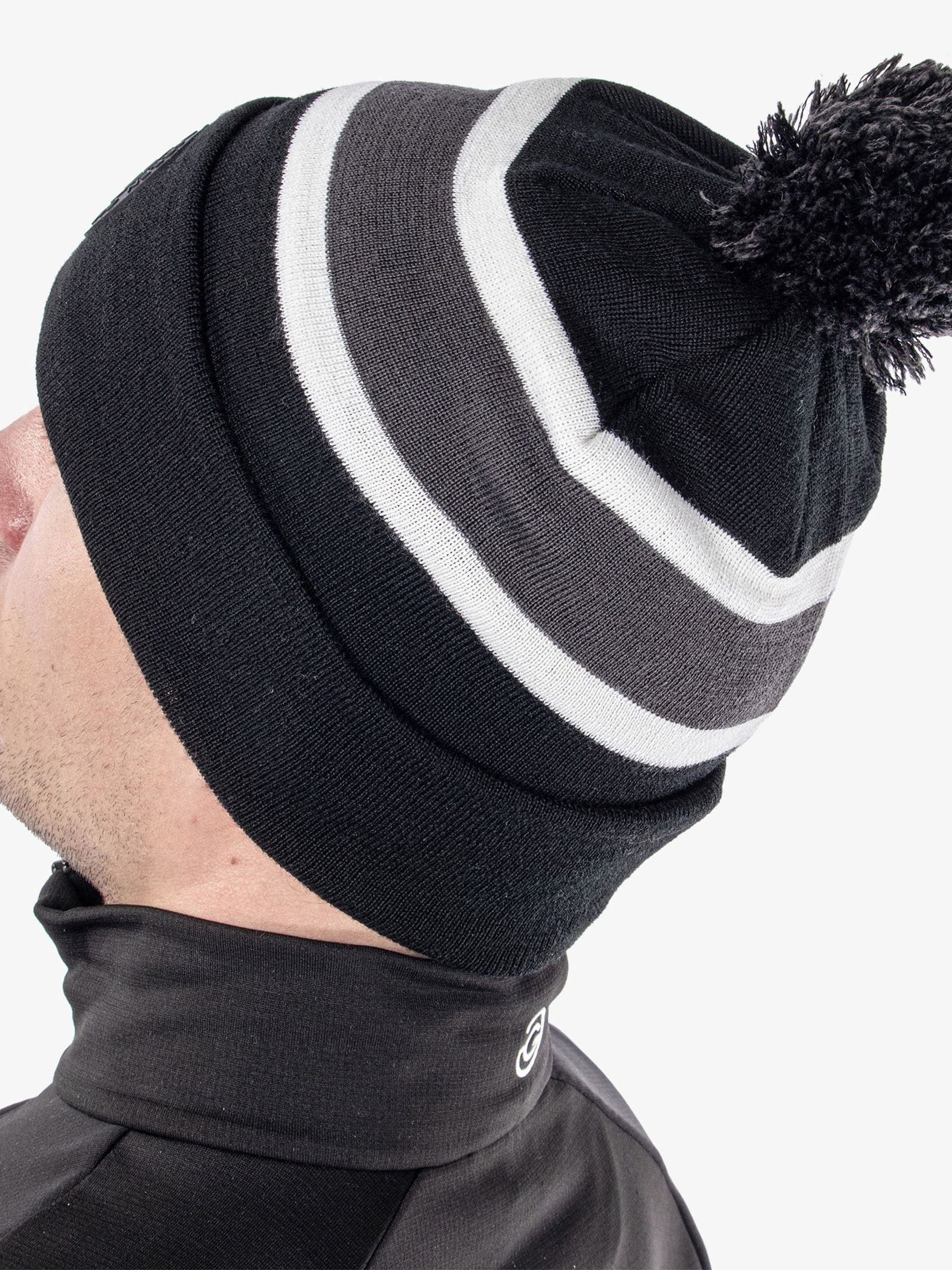 Galvin Green black knitted beanie hat, UK version