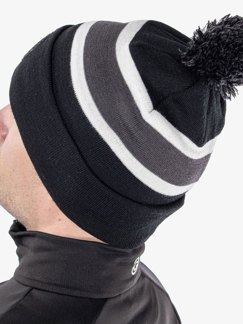 Galvin Green black knitted beanie hat, UK version