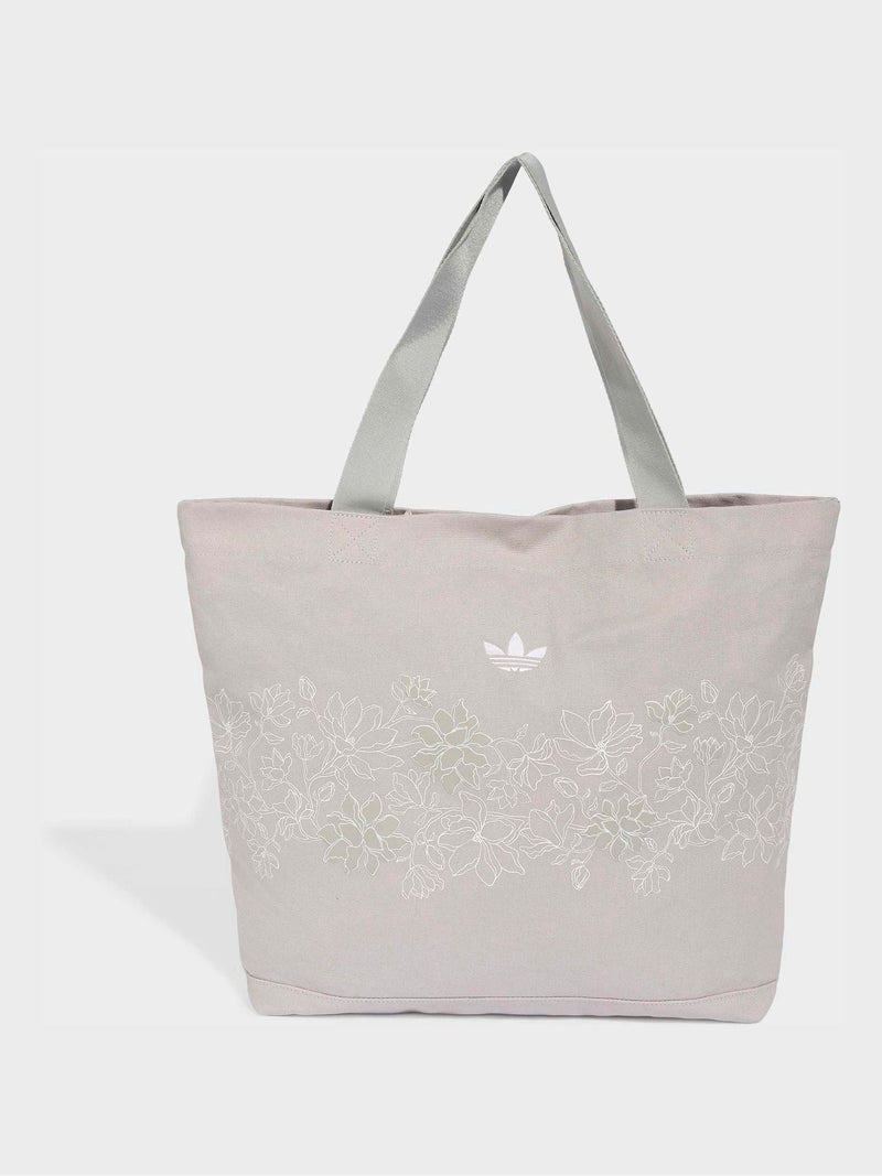 adidas Originals grey floral lace cotton tote bag 29.9L - British product