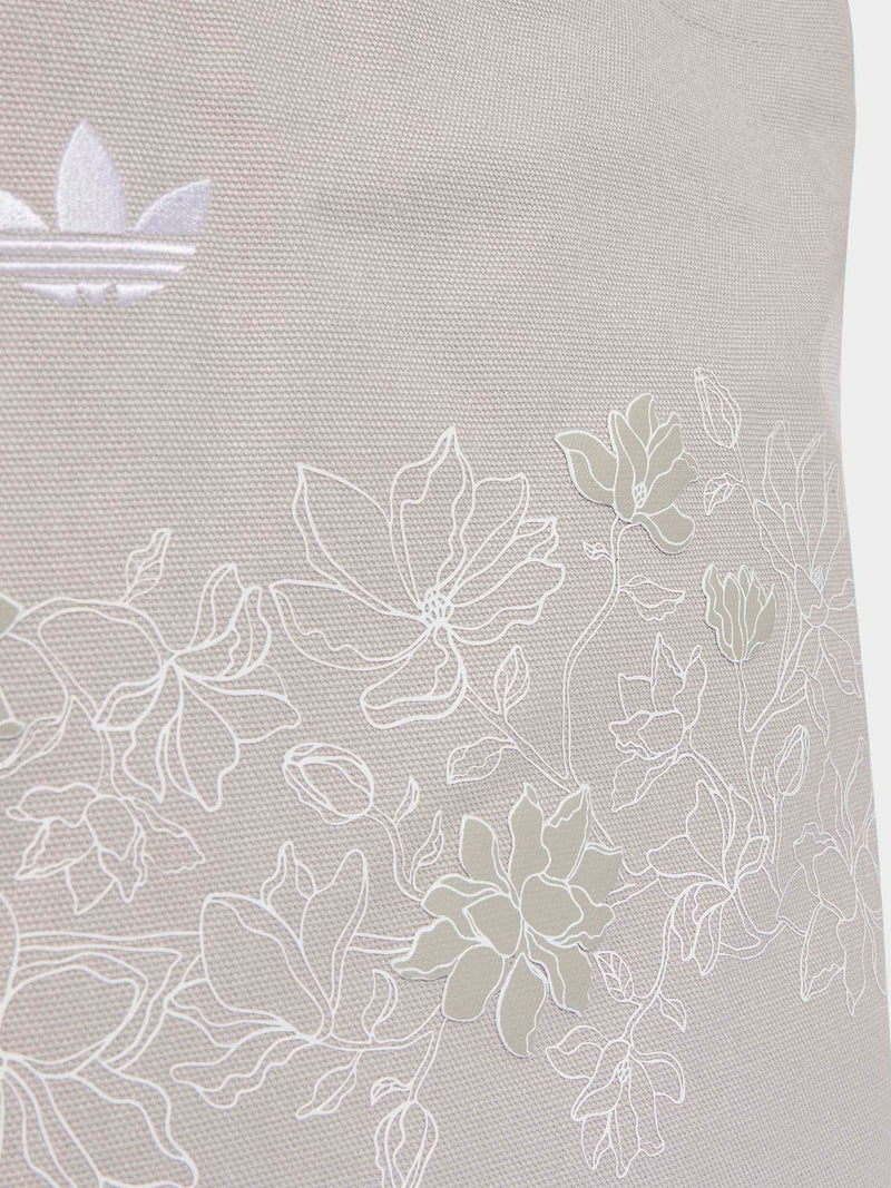 adidas Originals grey floral lace cotton tote bag 29.9L - British product