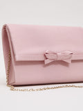 Phase Eight pink grosgrain bow clutch small (British brand)