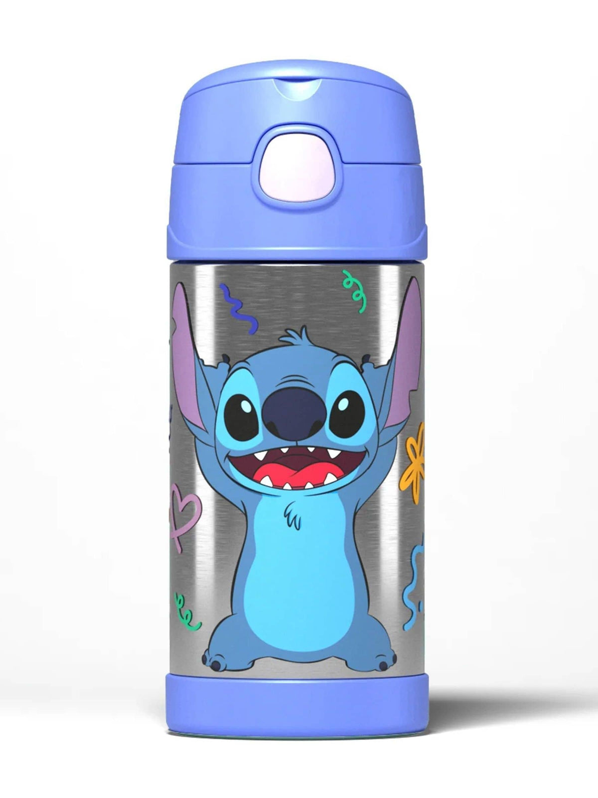 Thermos Funtainer Stitch 355ml bottle, imported from the UK
