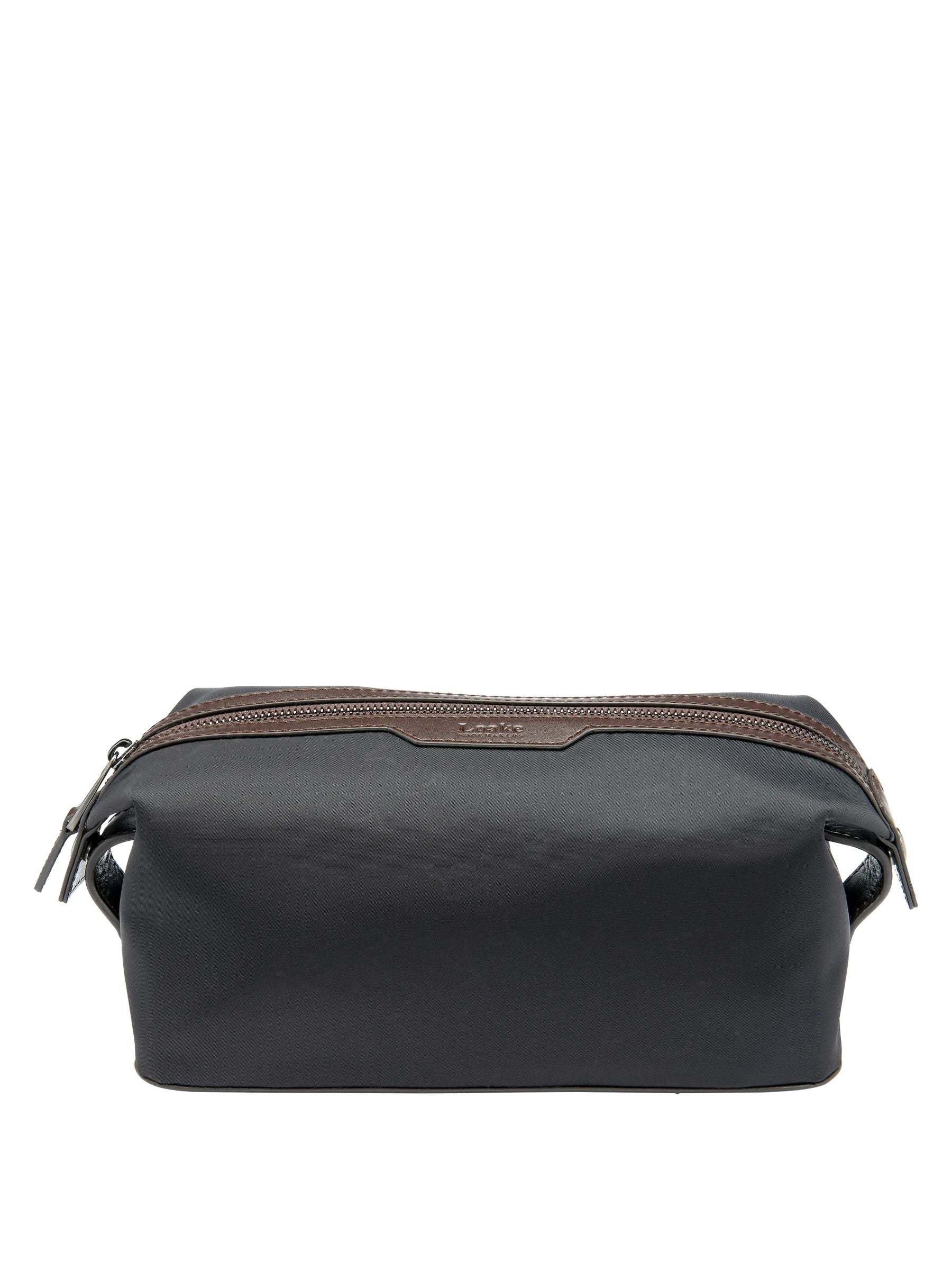 Loake washbag nylon and leather 3 litre - British product
