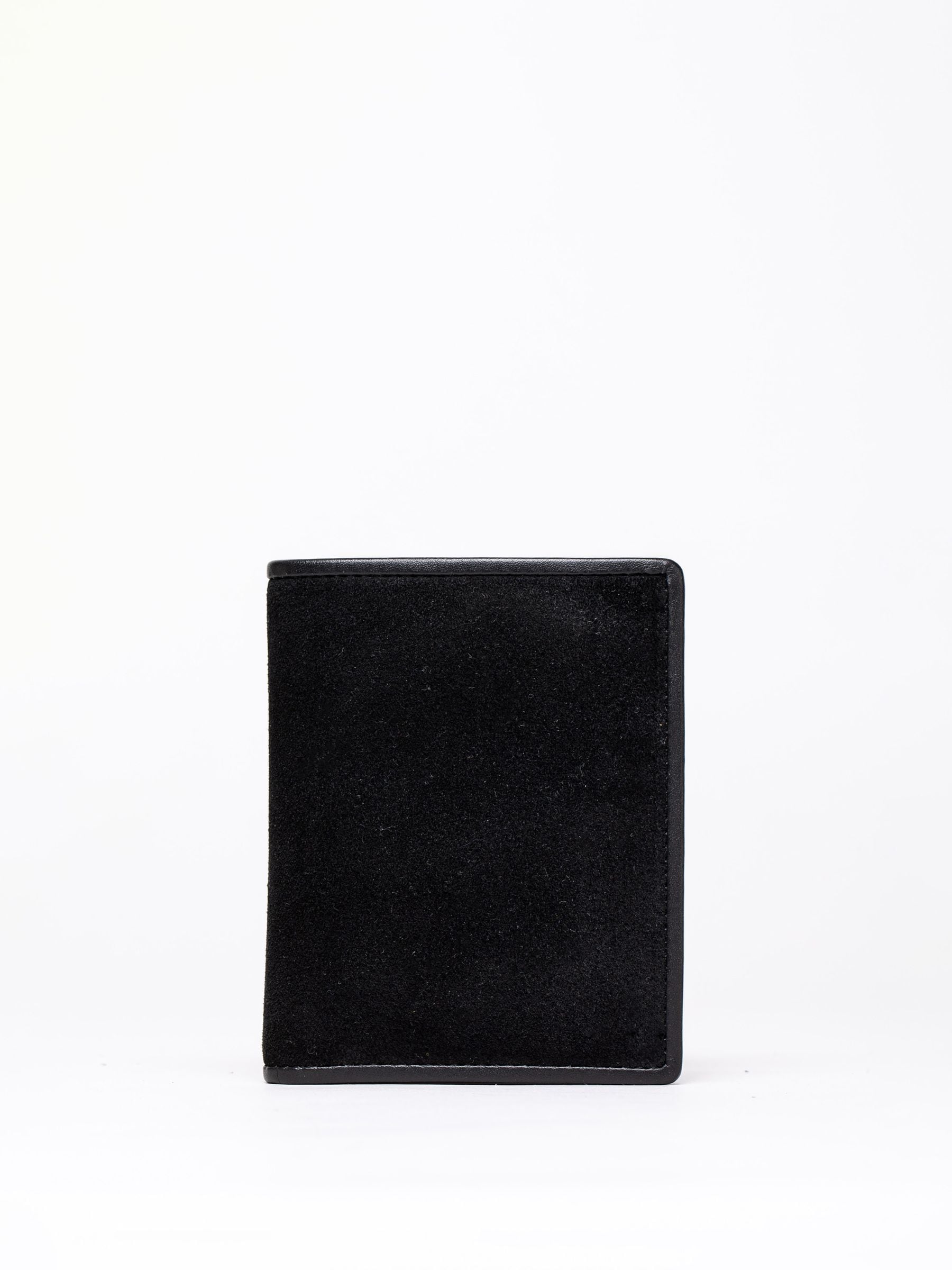 Lakeland Leather black suede cardholder - British product