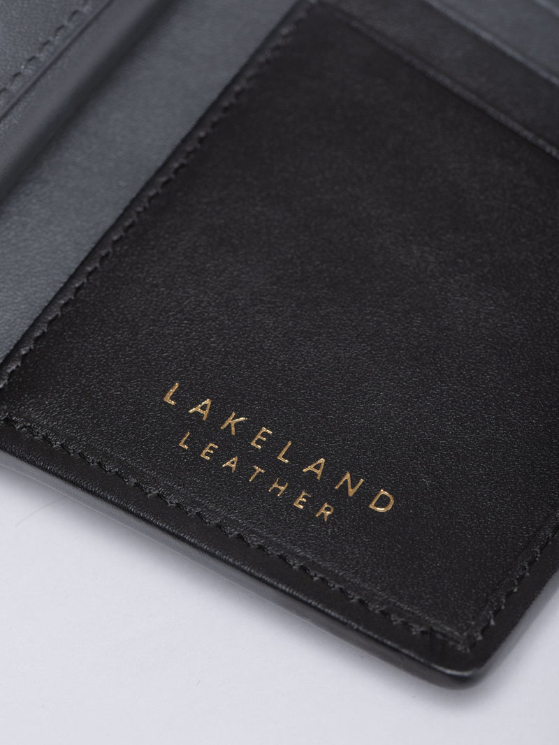 Lakeland Leather black suede cardholder - British product