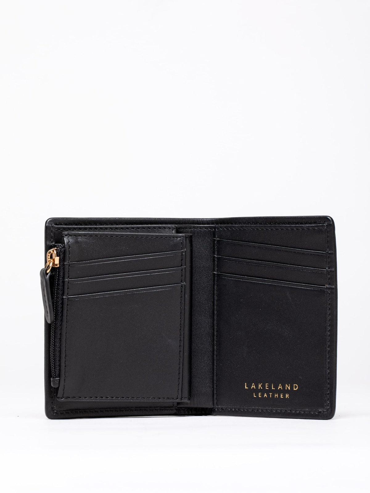 Lakeland Leather black suede cardholder - British product