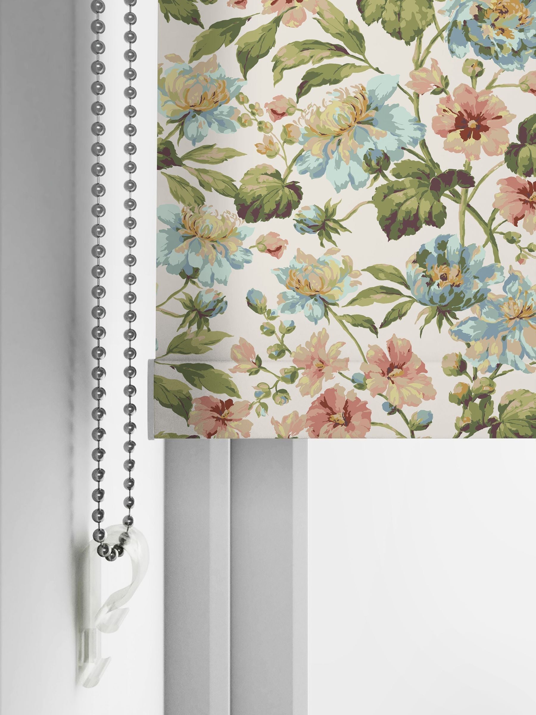 Laura Ashley Romilly Blue Multi roller blind 540x460mm (British brand)