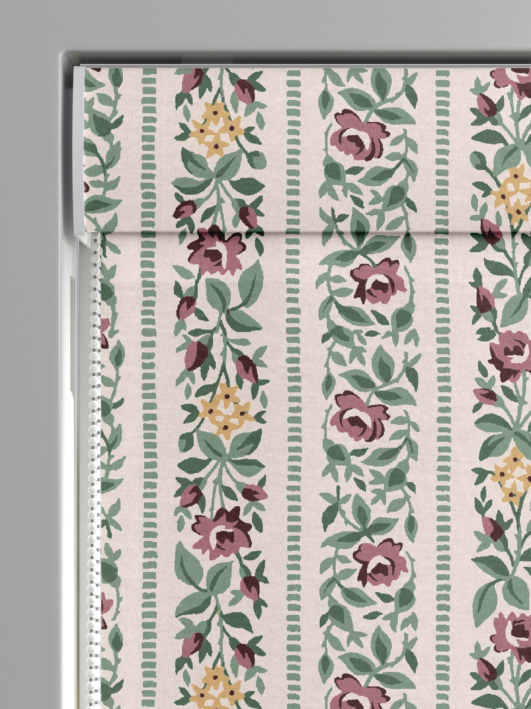 Laura Ashley Talon Stripe roman blinds natural, imported from the UK