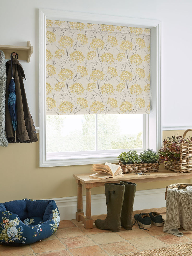 Laura Ashley Giselle ochre yellow blinds (British brand)