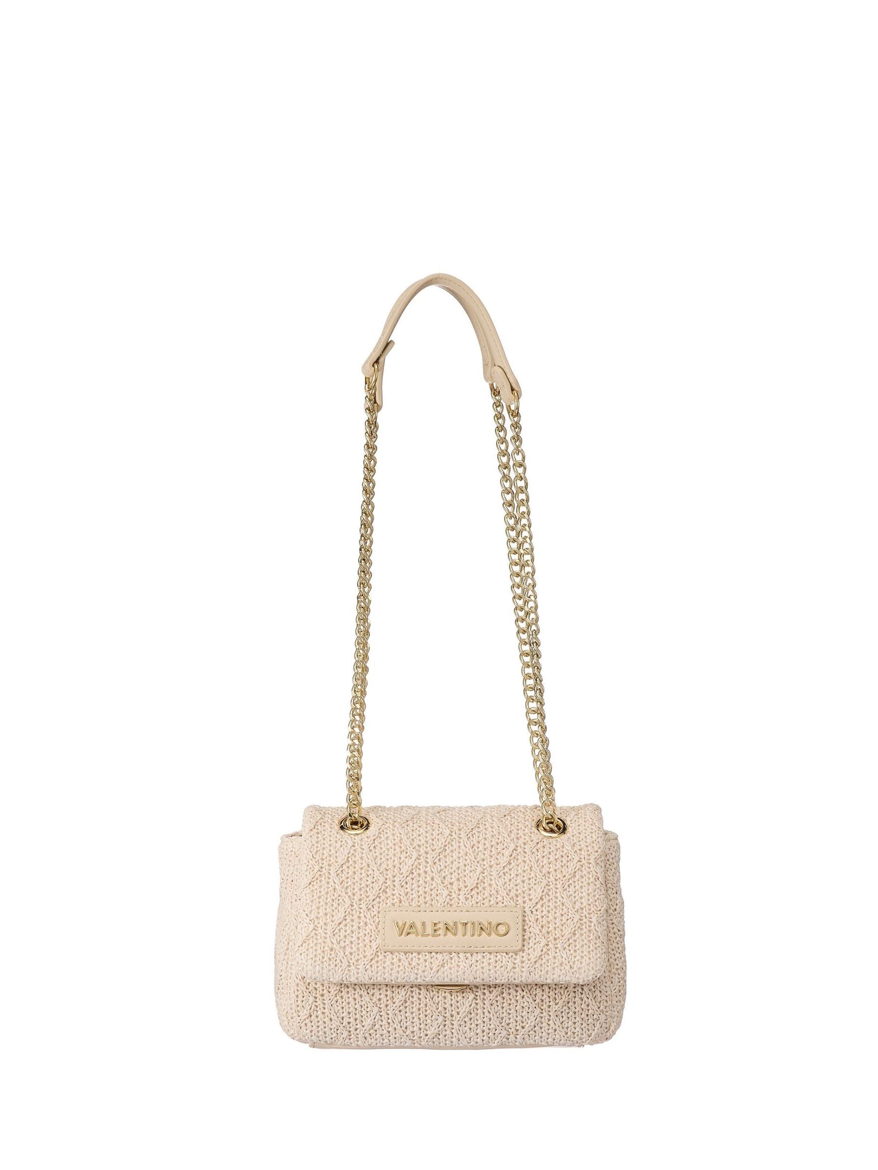 Valentino Cream Ocarina Summer Flap Bag luxury handbag, imported from the UK