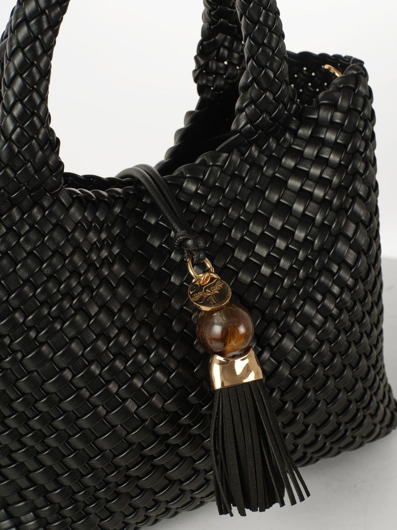 Luella Grey woven cross-body bag medium, UK version
