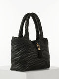 Luella Grey Black Saskia large woven tote bag (British brand)