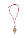 Aela red long cord fish necklace, UK version