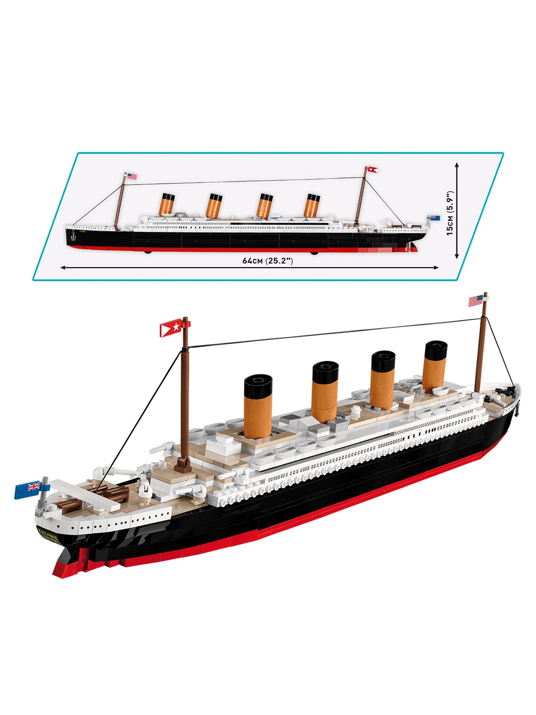 Cobi Titanic model 722 bricks 64cm, UK version