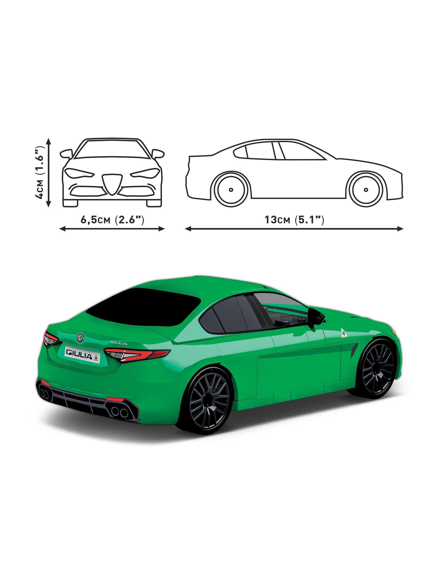 Cobi Alfa Romeo Gulia Quadrifoglio model 1:35 scale (British brand)