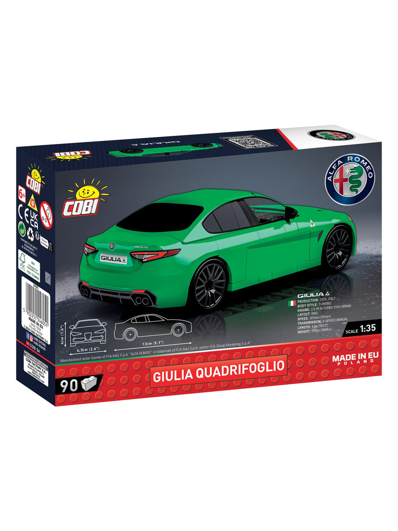 Cobi Alfa Romeo Gulia Quadrifoglio model 1:35 scale (British brand)