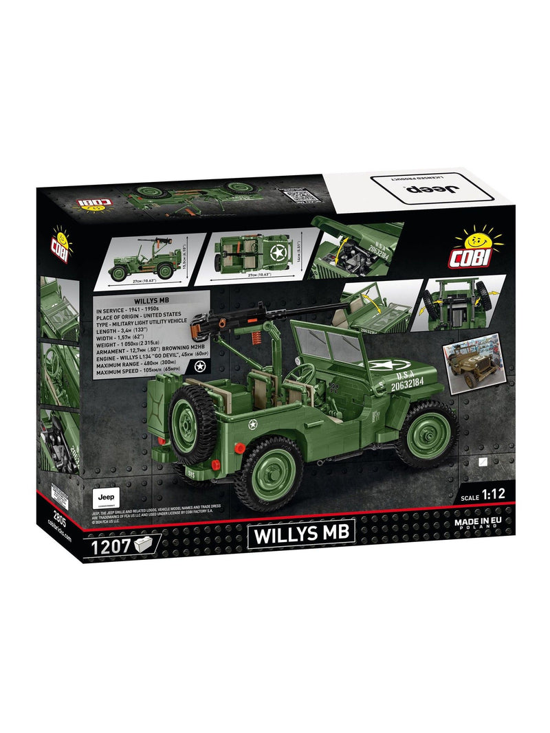 Cobi Willys MB model kit 1:12 scale, imported from the UK