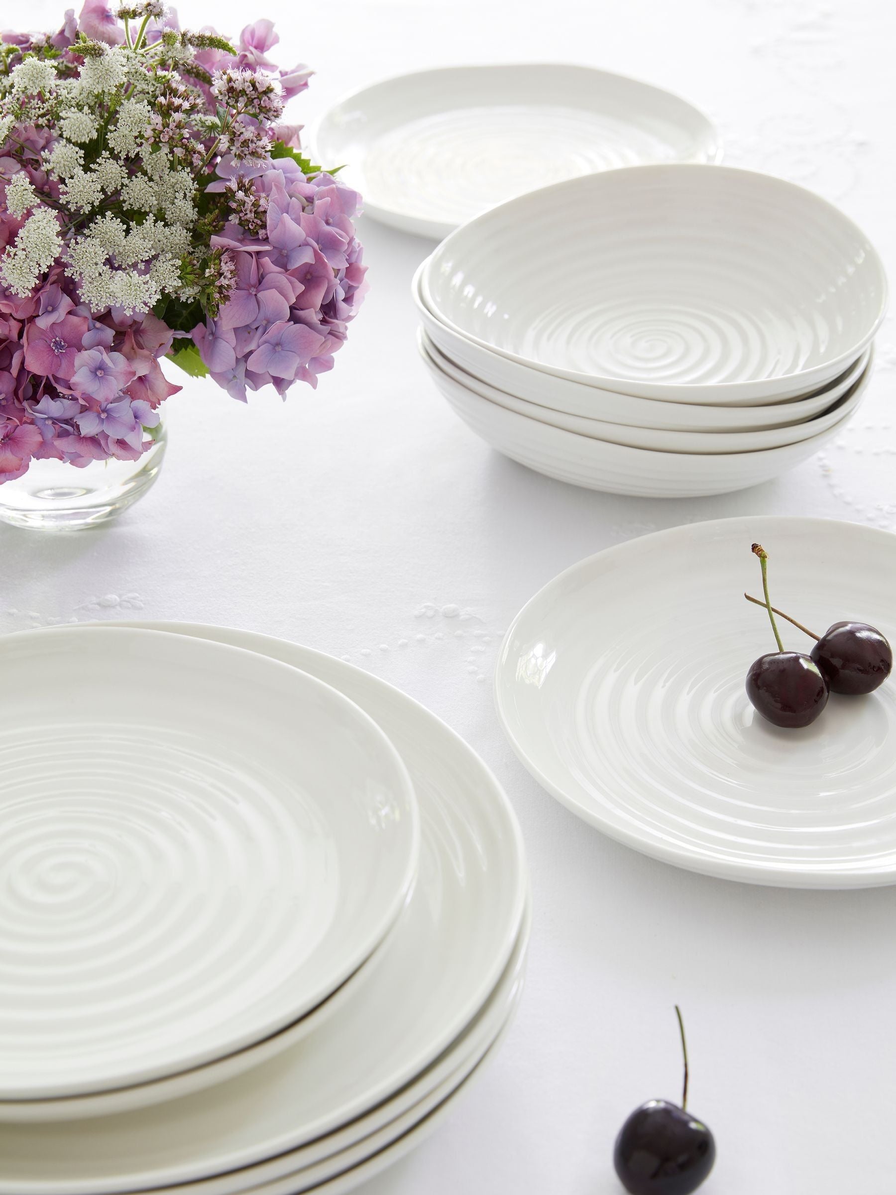 Sophie Conran white coupe 12-piece dinner set, imported from the UK