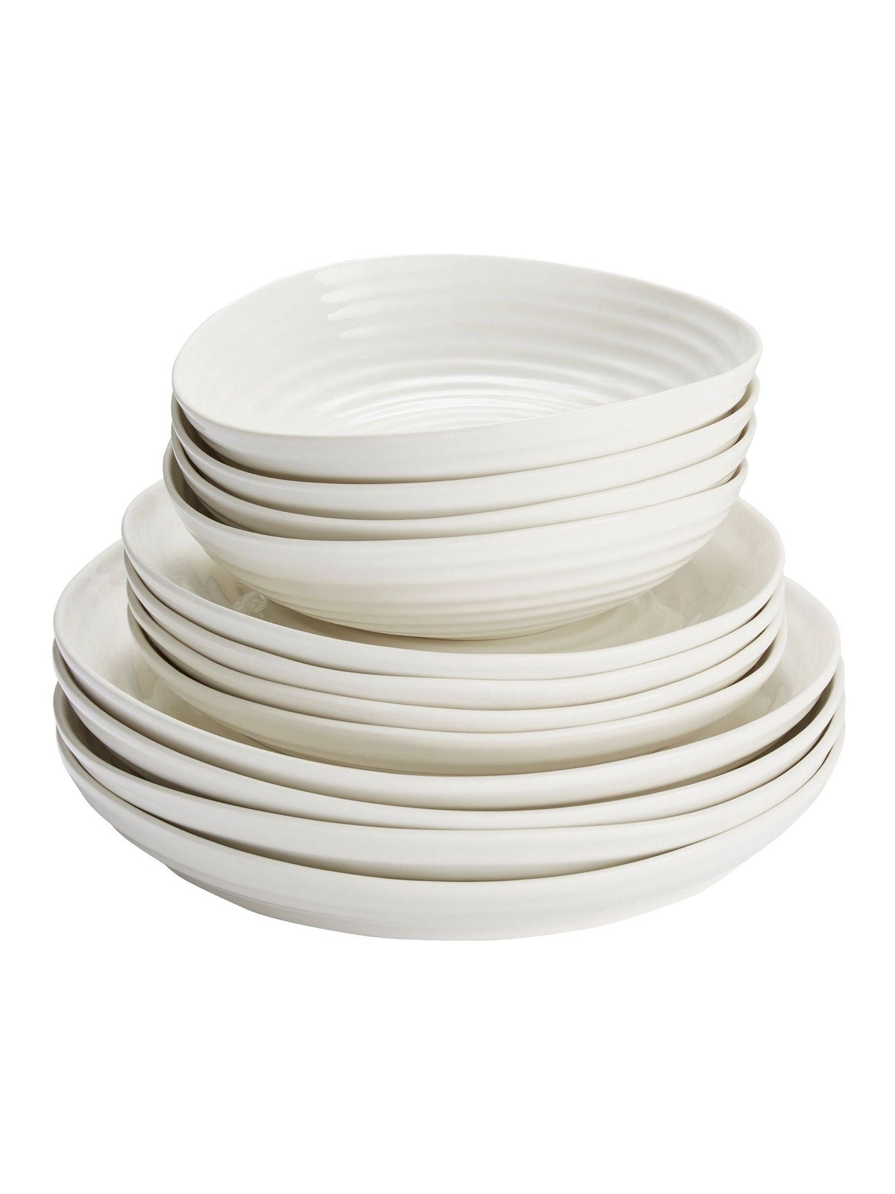 Sophie Conran white coupe 12-piece dinner set, imported from the UK
