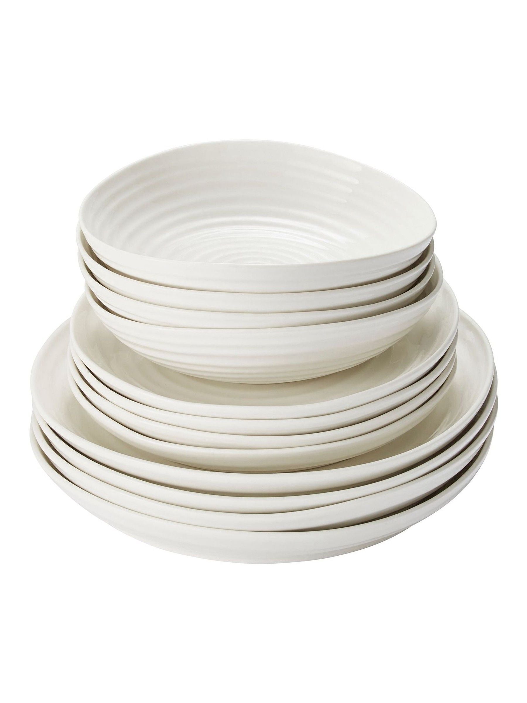 Sophie Conran white coupe 12-piece dinner set, imported from the UK